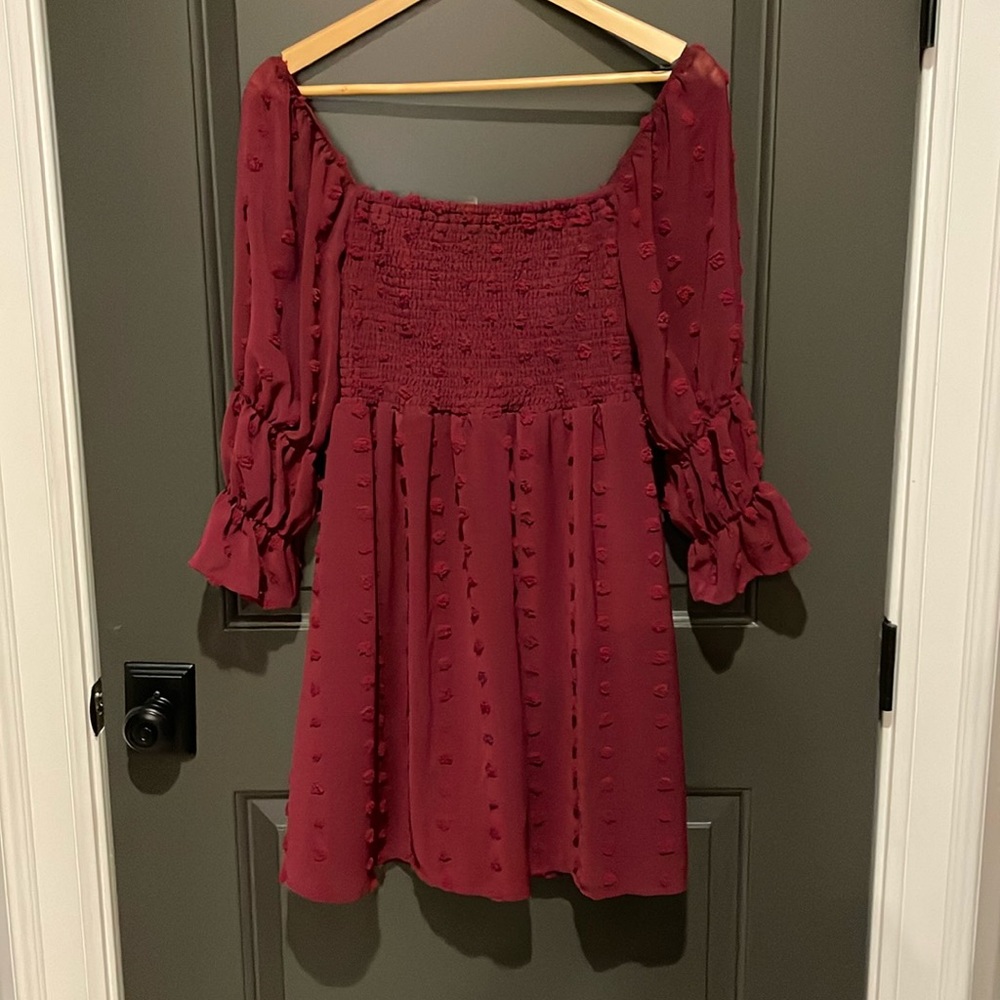 womens Altard State size XS long sleeve maroon dress perfect for the holidays